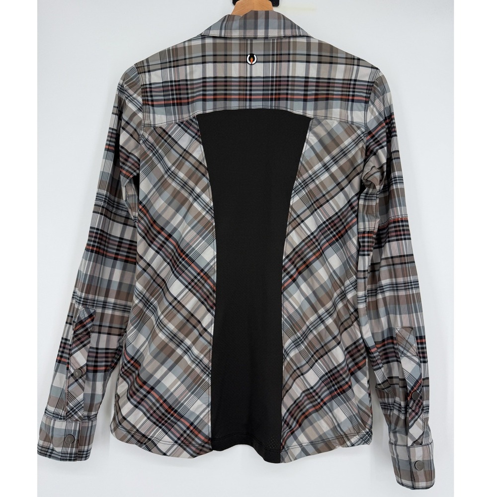 Kerrits Not Just a Barn Shirt Plaid Snap Front Long Sleeve Shirt Sz S Equestrian - Picture 7 of 10